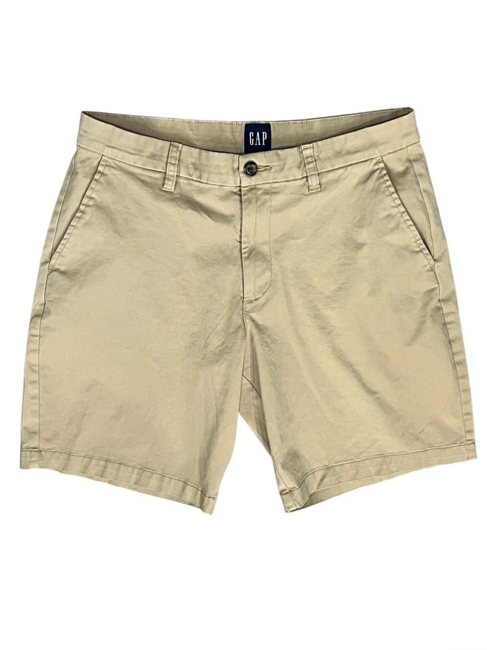 GAP Flat Front Khaki Shorts with Pockets Size 32